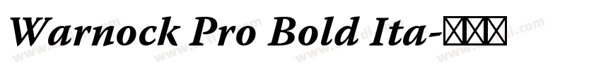 Warnock Pro Bold Ita字体转换